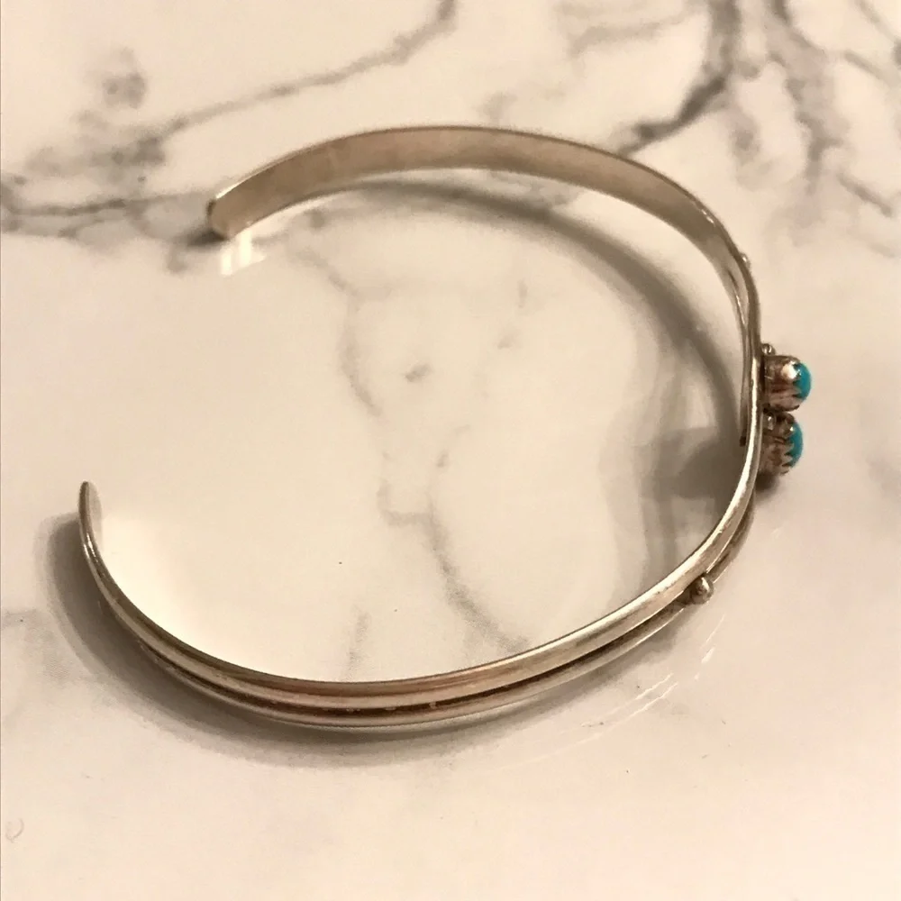 Vintage Turquoise Sterling Cuff Bracelet